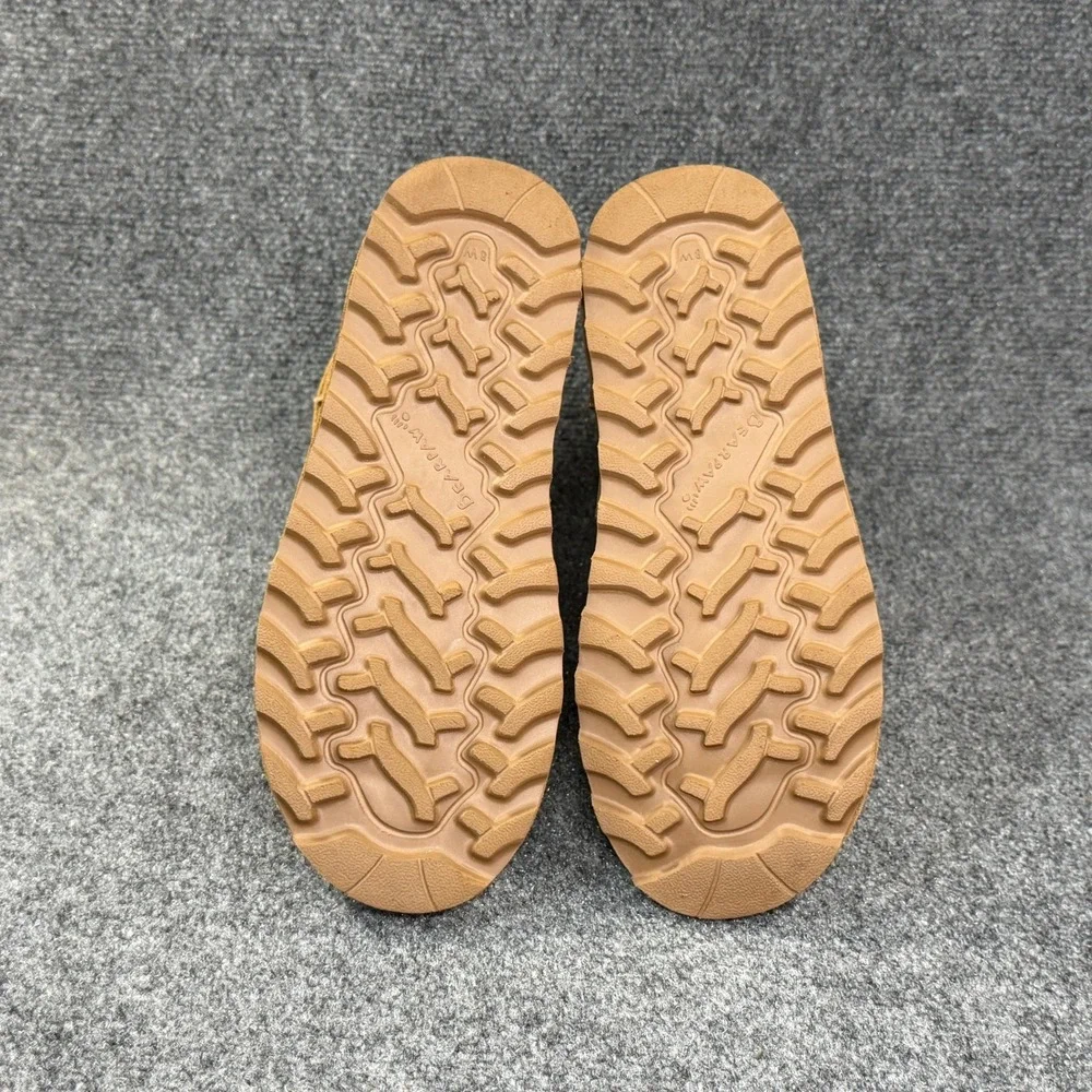 BearPaw Helen Tall Winter‎ Boots Women's 8W Hickory Suede Shearling Pull On Snow